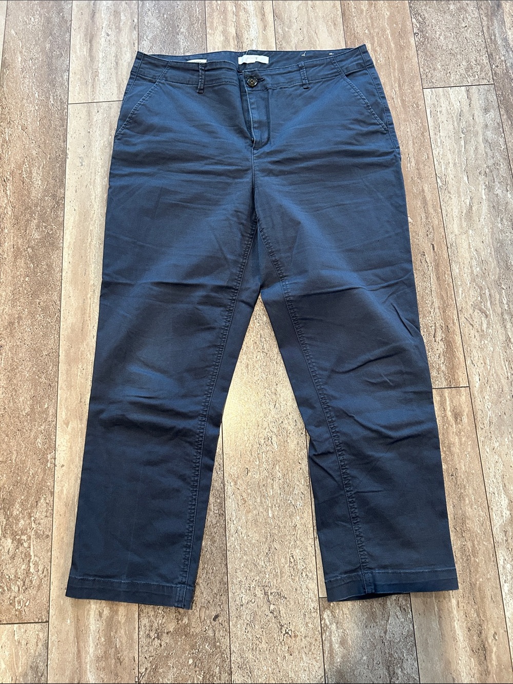 LOFT Gray Cropped Ankle Pants